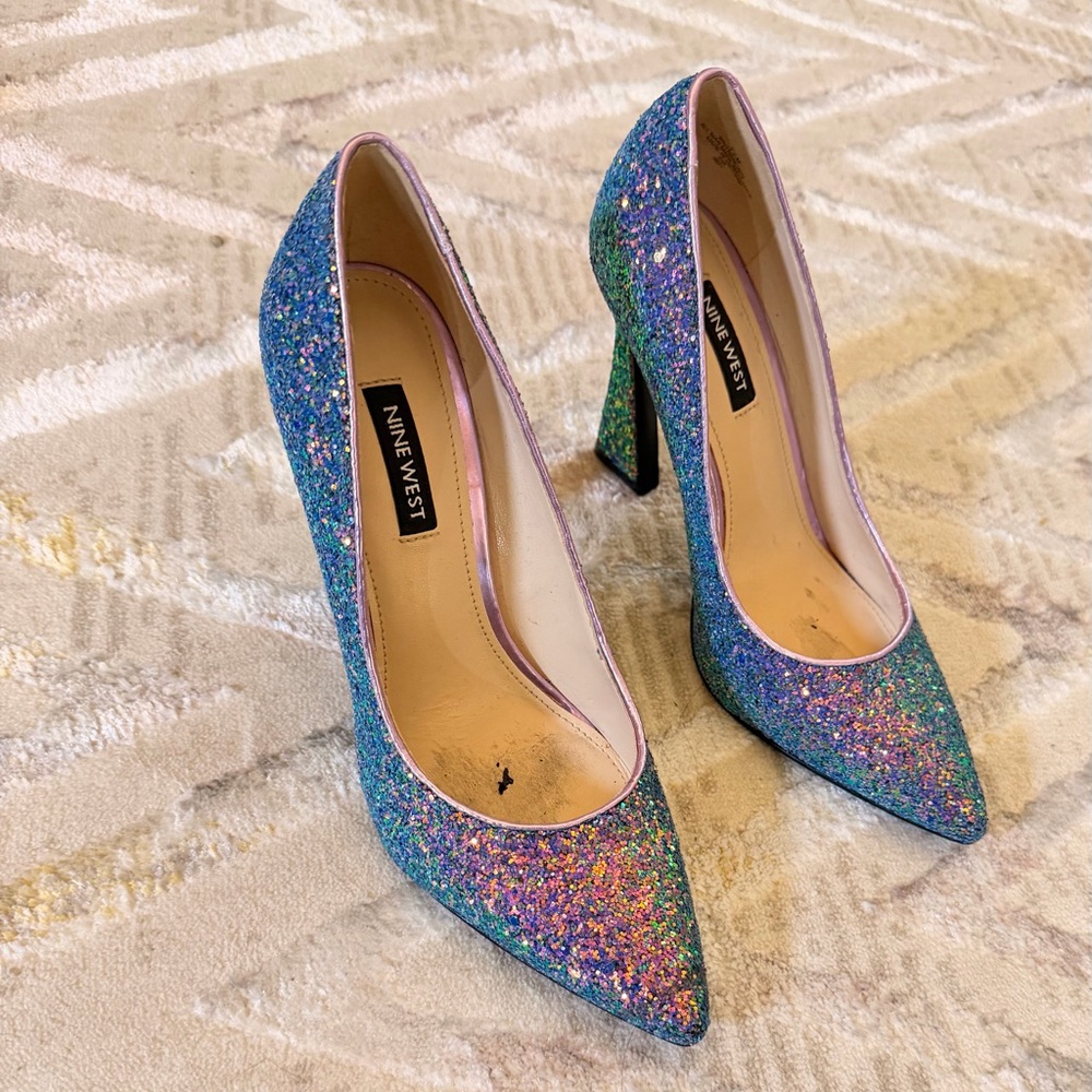Nine West Sparkling Multicolor Heels